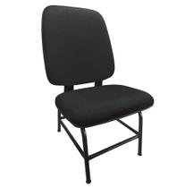 Cadeira Para Obeso Cadeirão Fixo Estofado Maxx Reforçada Até 170 Kg Tecido JSerrano Preto Cadeira Para Obeso Cadeirão Fixo Estofado Maxx Reforçada Até 170 Kg Tecido JSerrano Preto