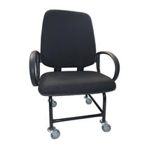 Cadeira Para Obeso Maxx Reforçada Com Espuma Injetada Até 180 Kg Rodinha Com Trava - STILOS MOVEIS CORPORATIVOS