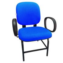 Cadeira Para Obeso Plus Size Com Braço Reforçada Até 170 Kg Anatômica Jserrano Azul