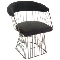 Cadeira para Sala de Estar Baixa Aço Wp Aço Corten/Preto - Metaltru