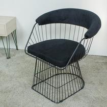 Cadeira para Sala de Estar Preto Aço Wp