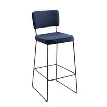 Cadeira para Sala de Jantar Alta Banqueta Base em Aço Roma Azul Cadeira para Sala de Jantar Alta Banqueta Base em Aço Roma Azul