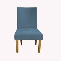 Cadeira Para Sala De Jantar Berlim Pés palito Suede Azul Tiffany - D'Classe Decor
