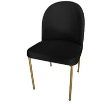 Cadeira para Sala de Jantar Cecilia Veludo Base Ferro Champagne