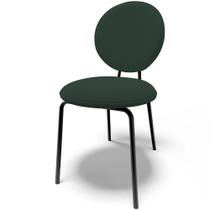 Cadeira Para Sala de Jantar Cozinha Évora L02 Suede Verde Musgo -Lyam