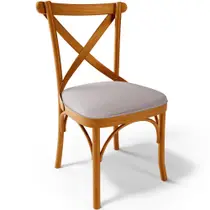 Cadeira Para Sala de Jantar e Estar Living Estofada Ávila L02 Linho Bege - Lyam