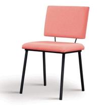 Cadeira para Sala de Jantar Escritório Estofada Base em Aço Antonella