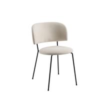 Cadeira para Sala de Jantar Escritório Estofada Base em Aço Ergonômica Shell