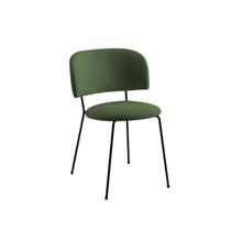 Cadeira para Sala de Jantar Escritório Estofada Base em Aço Ergonômica Shell