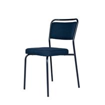 Cadeira para Sala de Jantar Escritório Estofada Base em Aço Linha Industrial Pops Azul Cadeira para Sala de Jantar Escritório Estofada Base em Aço Linha Industrial Pops Azul