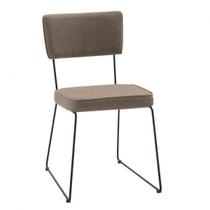 Cadeira para Sala de Jantar Escritório Estofada Base em Aço Roma