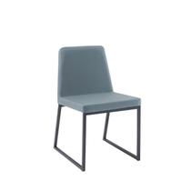 Cadeira para Sala de Jantar Escritório Estofada Base em Aço Yanka Azul Cadeira para Sala de Jantar Escritório Estofada Base em Aço Yanka Azul