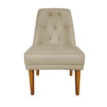Cadeira Para Sala De Jantar Escritório Estofada Berlim Retro Suede Bege Eli Móveis e Decoração