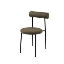 Cadeira para Sala de Jantar Escritório Redonda Estofada Base em Aço Roll