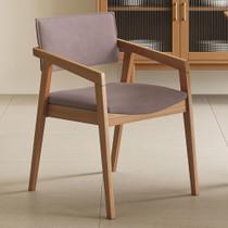 Cadeira Para Sala de Jantar Estar Living Giorgia L02 Suede Rosê - Lyam Decor Cadeira Para Sala de Jantar Estar Living Giorgia L02 Suede Rosê - Lyam Decor