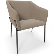 Cadeira Para Sala De Jantar Estar Living Olívia L02 Bouclê Bege - Lyam Decor