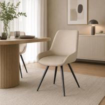 Cadeira para Sala de Jantar Giratória Aline Bege/Fendi Cadeira para Sala de Jantar Giratória Aline Bege/Fendi