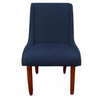 Cadeira Para Sala de Jantar Lizz Pés Palito Veludo Azul Marinho - D'Classe Decor