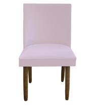 Cadeira Para Sala De Jantar Tóquio Pés palito Suede Rosa Bebê - D'Classe Decor