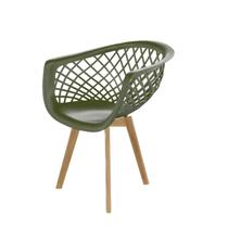 Cadeira para Sala de Jantar Web Wood Verde Militar