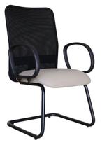 Cadeira para Sala de Reunião com Tela Mesh Peruggia Cinza