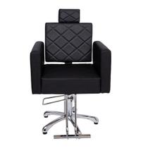 Cadeira Para Salão De Beleza E Barbearia Cor Preto