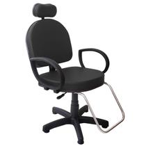 Cadeira Para Salão De Beleza For-ty Roma Pistão Gás Preto Cadeira Para Salão De Beleza For-ty Roma Pistão Gás Preto