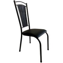 Cadeira Paris Preto Craquelado Assento Preto 3015 - Wj Design