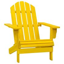 Cadeira Patio Adirondack VidaXL Solid Fir Wood Amarela Cadeira Patio Adirondack VidaXL Solid Fir Wood Amarela