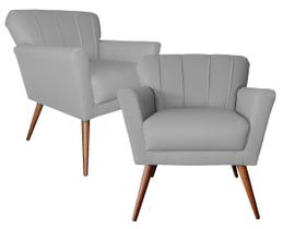 Cadeira Pés Palito Para Mesa De Jantar Laís Confortável - Suede - Sv Decor