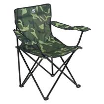 Cadeira Pesca Araguaia Camuflada Camping Dobrável com Braço Bel Lazer 16900