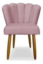 Cadeira Pétala Decorativa, Sala de Jantar, Recepção, Manicure, Penteadeira Veludo Cor Terra Cota