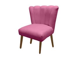 Cadeira Pétala Flor Para Sala De Estar Penteadeira Salão Suede Rose