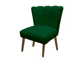 Cadeira Pétala Flor Para Sala De Estar Penteadeira Salão Suede Verde