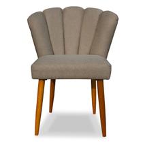 Cadeira Pétala Linho Para Sala de Jantar Quarto Escritório Salão de Beleza Sala de Estar Recepção Camarim - Leão do Sol