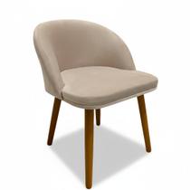 Cadeira Pétala Slim Decorativa Tecido Veludo Pés Palito