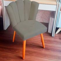 Cadeira Pétala Veludo Capuccino Decorativa, Poltrona Sala de Estar, Salão, Quarto, Estética - Pratikza Cadeira Pétala Veludo Capuccino Decorativa, Poltrona Sala de Estar, Salão, Quarto, Estética - Pratikza