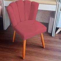Cadeira Pétala Veludo Rosa Decorativa, Poltrona Sala de Estar, Salão, Quarto, Estética - Pratikza Cadeira Pétala Veludo Rosa Decorativa, Poltrona Sala de Estar, Salão, Quarto, Estética - Pratikza
