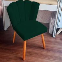 Cadeira Pétala Veludo Verde Decorativa, Poltrona Sala de Estar, Salão, Quarto, Estética - Pratikza Cadeira Pétala Veludo Verde Decorativa, Poltrona Sala de Estar, Salão, Quarto, Estética - Pratikza