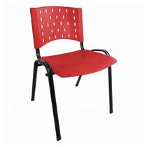 Cadeira Plástica 04 pés Plástico Vermelho REALPLAST