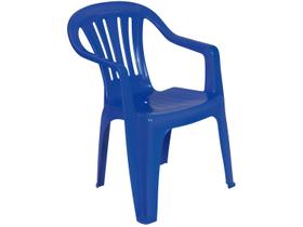Cadeira Plástica Azul Mor