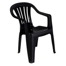 Cadeira Plástica C/Apoio De Braço p/ Área de Lazer Cores MOR