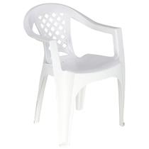 Cadeira Plástica Com Braço Poltrona Tramontina Branca Kit 10