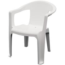 Cadeira plástica com braços - Sonho Verde (Branco) Cadeira plástica com braços - Sonho Verde (Branco)