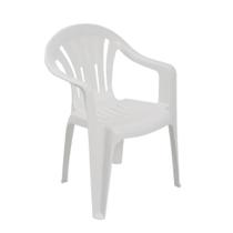 Cadeira Plástica Empilhável Fiore Branca Pisani