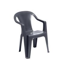 Cadeira Plástica Empilhável Oggi Cinza Pietra Pisani