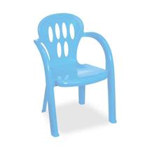 Cadeira Plástica Infantil C/ Braço Azul/rosa - Usual Utilidades