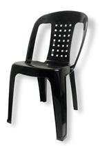 Cadeira Plástica Monobloco Bistrô Multiuso Resistente Empilhável Suporta até 154 Kg Preta Arqplast