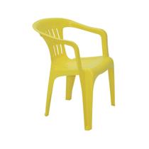 Cadeira Plástica Monobloco Com Braços Atalaia Amarela - Tramontina
