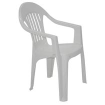 Cadeira plastica monobloco com bracos imbe branca - TRAMONTINA